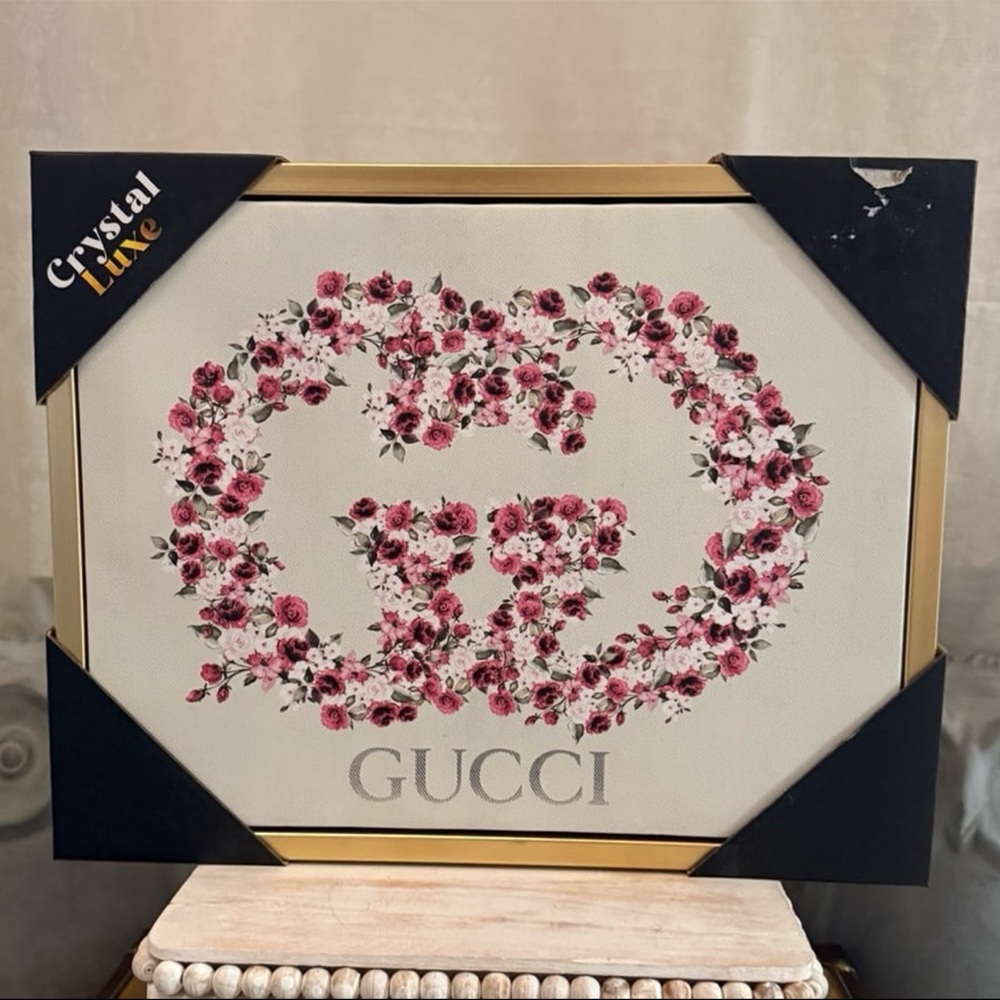 ⚡️Crystal Luxe Double G Framed Wall Art